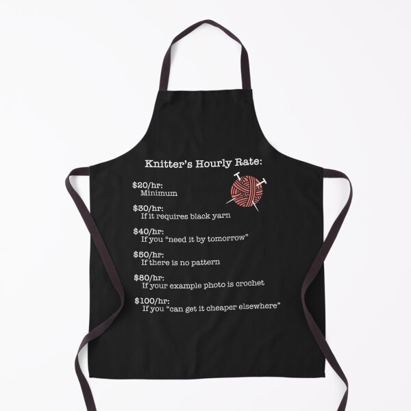 Item preview, Funny Knitter's Hourly Rate designed and sold by ManuelMQuinlan.