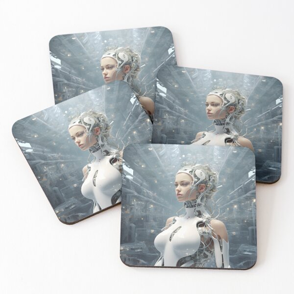Item preview, robot girl wall art designed and sold by MystiCanvas.