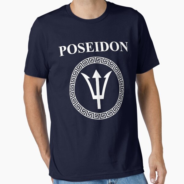 Vista previa del artículo con la obra «Poseidon Ancient Greek God T-shirt», diseñado y vendido por Agema Apparel.