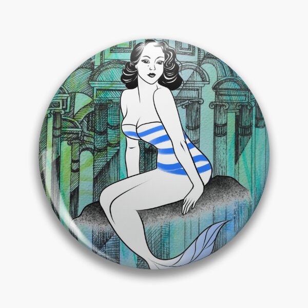 Item preview, pinup mermaid designed and sold by VicCou.