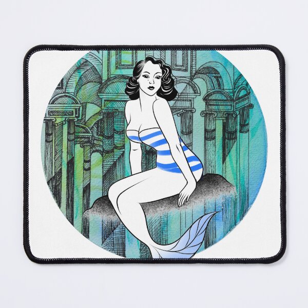 Item preview, pinup mermaid designed and sold by VicCou.