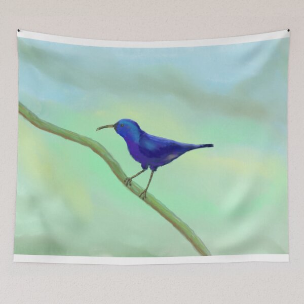 Item preview, Purple sunbird on a branch designed and sold by aditikkumar.