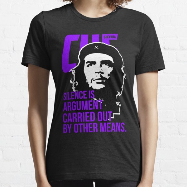 Che Guevara short sleeve black T-shirt with extracts from speech