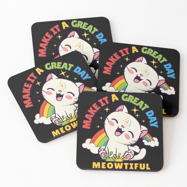Item preview, Make It A Great Day - Rainbow Cute Cat - Abraham Hicks Gift designed and sold by InkyGenies.