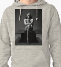 7457-MAK BW Beautiful Kajira Art Nude Collared Woman by Chris Maher Pullover Hoodie