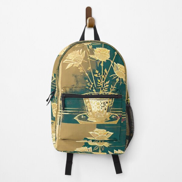 Item preview, TEAL AND GOLD ,ROSES BY CALLISC ARTS designed and sold by CallisC-Arts.