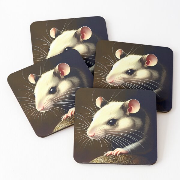 Item preview, Mr White Mouse and Broken Ornamental Egg designed and sold by PlacidHinds.