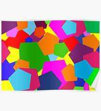 Multi Coloured Shapes Poster