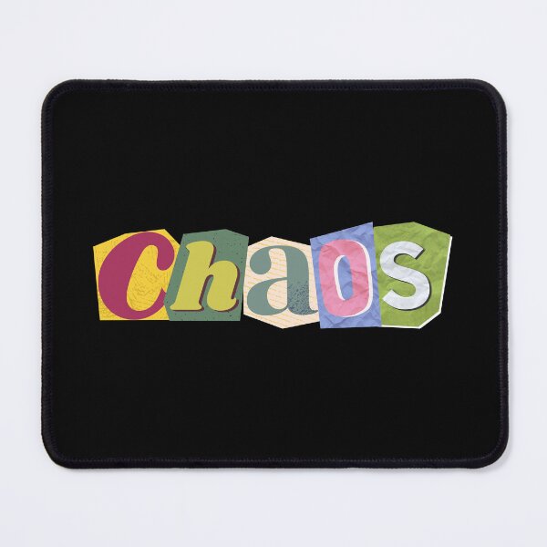 Item preview, "chaos" ransom note cut out letters designed and sold by Elizebeth Nacion.