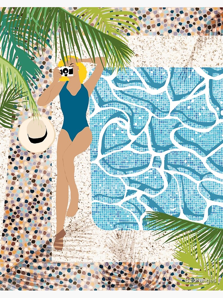 Retro Print Retro Poster Swimming Pool Print Summer Art 