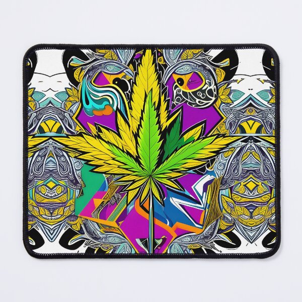 Item preview, Trippy Weed Artwork Cannabis Leaf Psychedelic designed and sold by EddieBalevo.