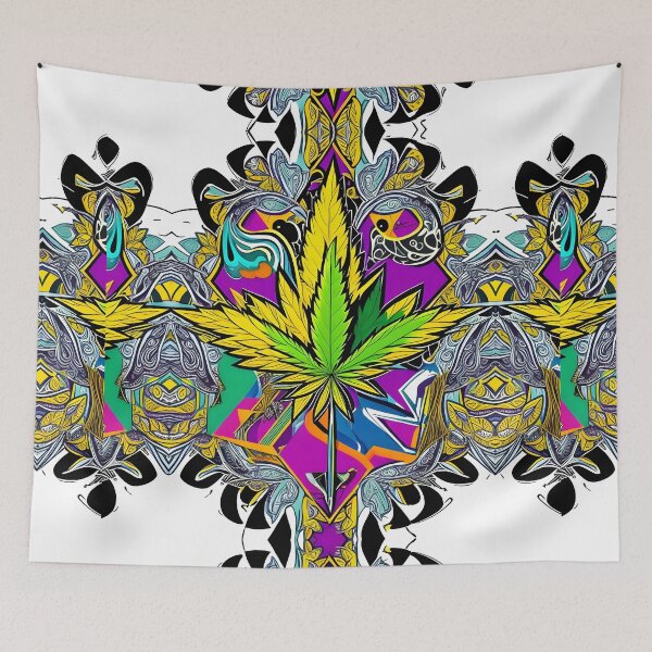 Item preview, Trippy Weed Artwork Cannabis Leaf Psychedelic  designed and sold by EddieBalevo.