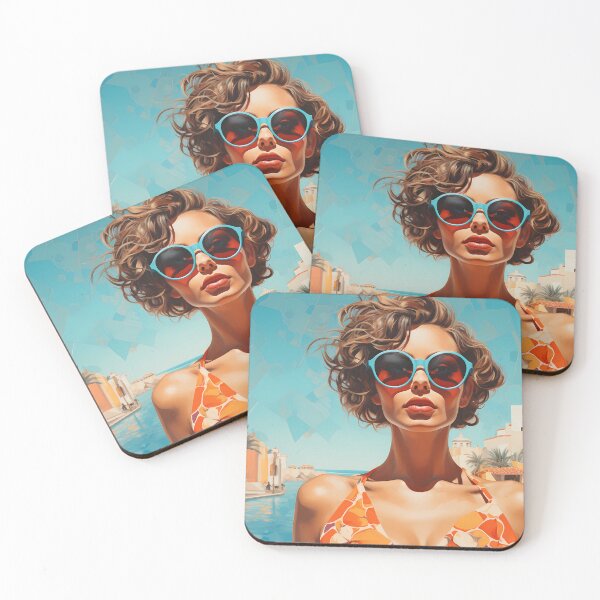 Item preview, Potrait wall art tropic beach Ibiza designed and sold by jboonsart.