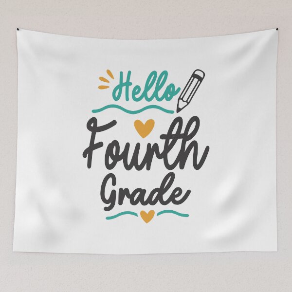 Item preview, Hello Fourth 4th Grade Back To School Teacher Student designed and sold by cidolopez.