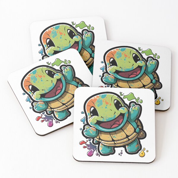 Item preview, adorable turtle, cute turtle, smiling turtle designed and sold by zabeans.