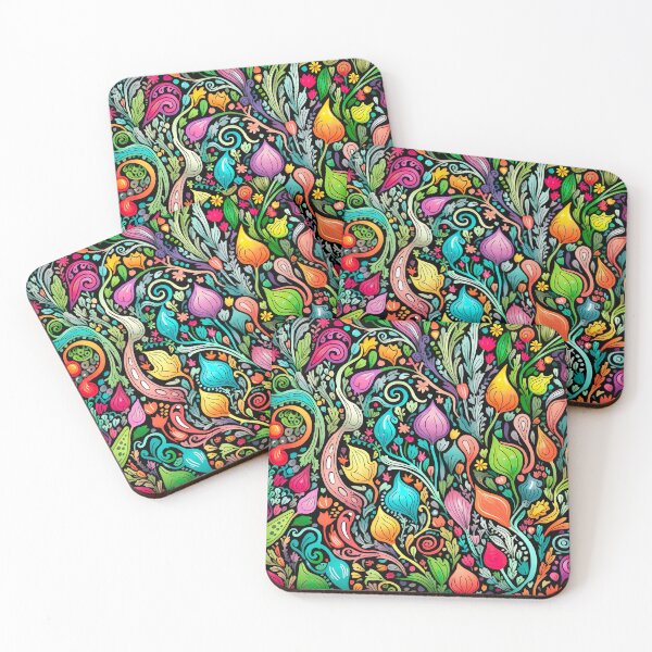 Item preview, Colorful scribble pattern - flowers designed and sold by miss-keysmash.