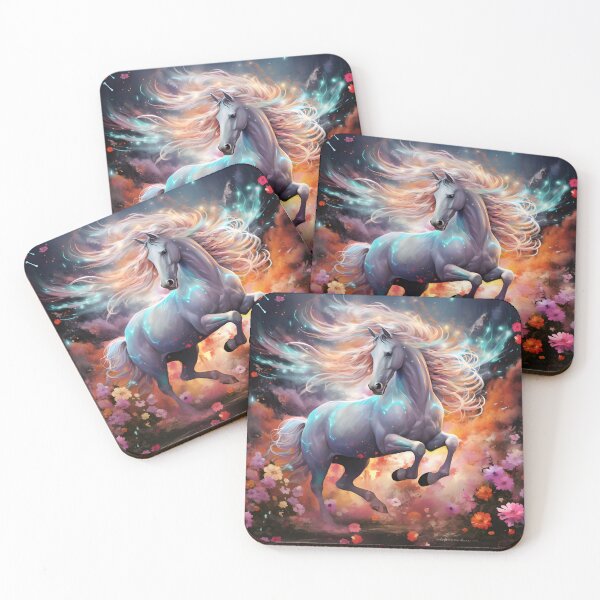Item preview, Floral Grace horse wall art designed and sold by MystiCanvas.