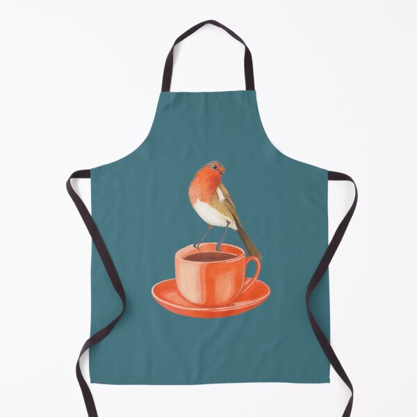 Item preview, coffee loving robin bird Metal Print 	 designed and sold by kvkeoacld39.