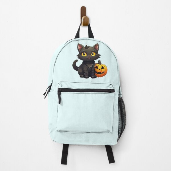 Item preview, Halloween Black Cats and Pumpkin Jack O'lanterns designed and sold by CoolHippoQuotes.