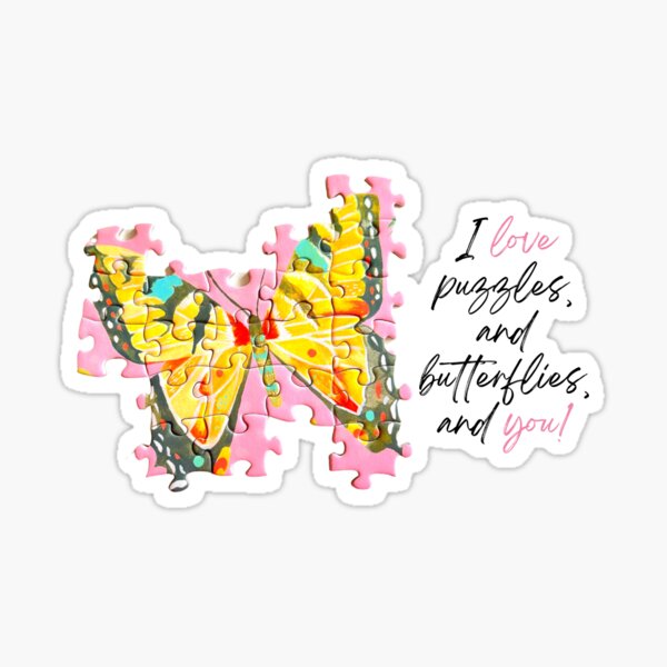 I Love Butterflies Stickers for Sale