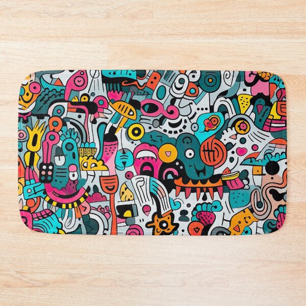 Item preview, Colorful scribble pattern designed and sold by miss-keysmash.