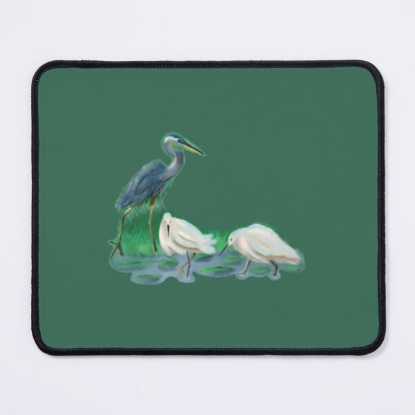 Item preview, Egret and Heron fishing in pond with lilypads designed and sold by ufcesqnk10.