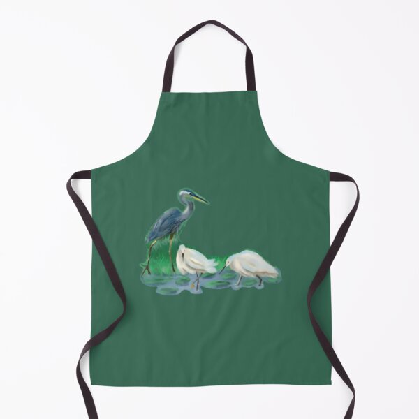 Item preview, Egret and Heron fishing in pond with lilypads designed and sold by ufcesqnk10.