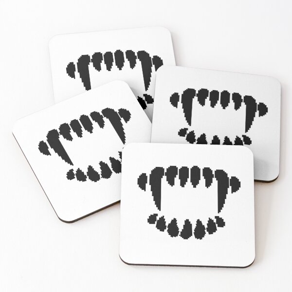 Item preview, Pixel Art of black Vampire Teeth - Unique and Stylish Design designed and sold by Biskit222.