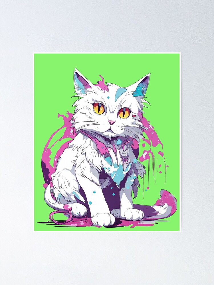 Cat therian, Gray cat Poster for Sale by HugoArtistic