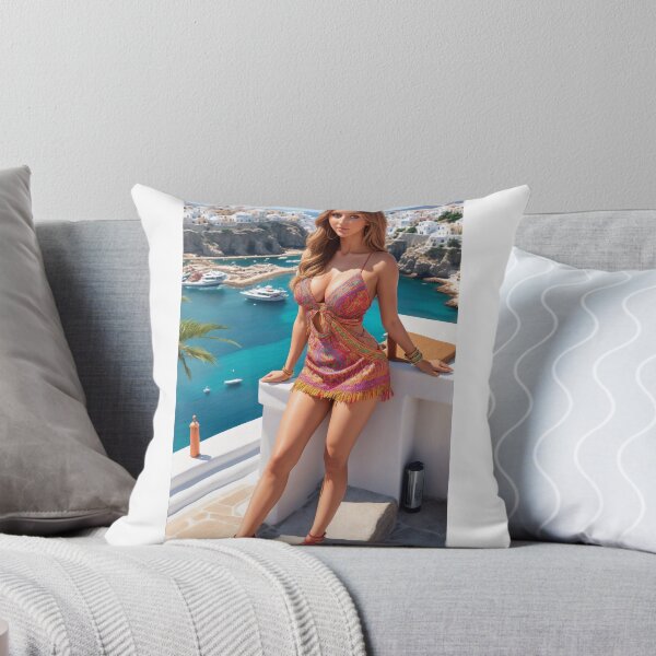 Item preview, Beautiful woman in mediterranean AI designed and sold by dmsa.