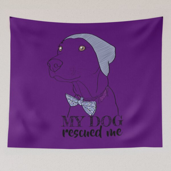 Item preview, My dog rescued me, pitlab illustration	 designed and sold by utrgwwtbl53.