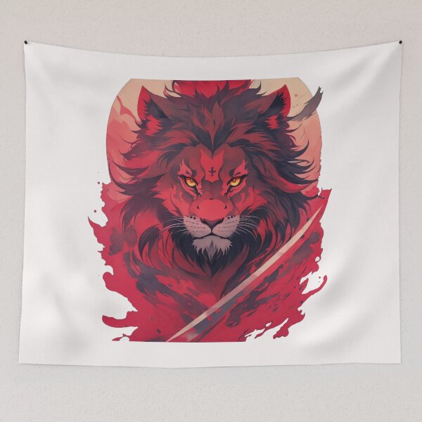 Item preview, Cool Colorful Vector 3D Ninja Lion designed and sold by RonaldoArt.