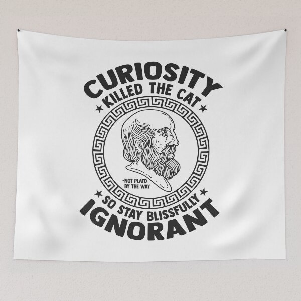 Item preview, Plato Demotivational Quotes - Curiosity Killed the Cat designed and sold by CMTees.