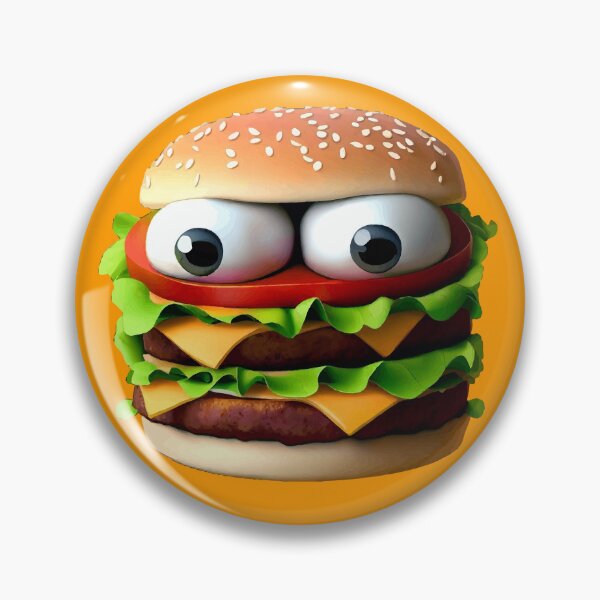 Item preview, Angry Cartoon Burger with Big Eyes designed and sold by ZetaDream.