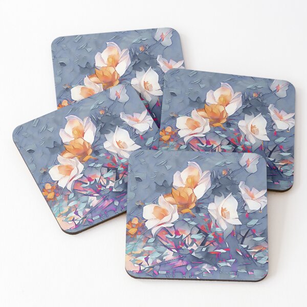Item preview, Blossoms on Gray Textures  designed and sold by Dana Roper.