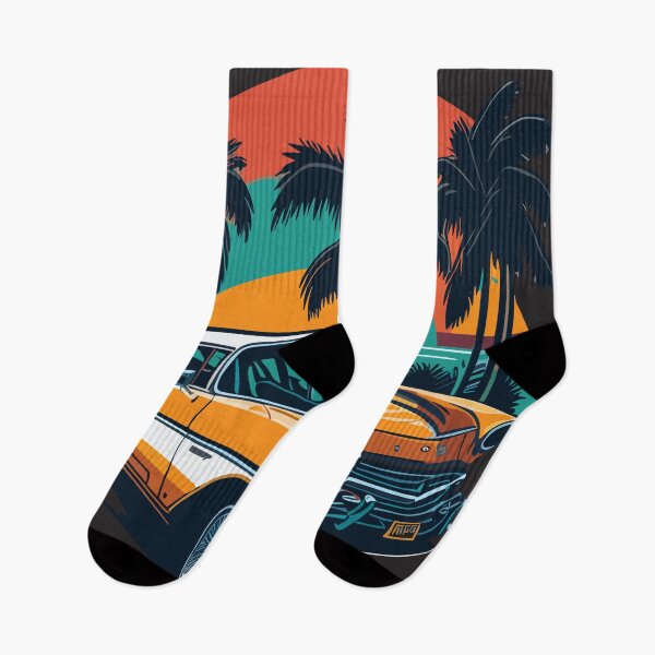 Item preview, Retro Classic Car Miami Street T-Shirt designed and sold by InnovativeGFX.