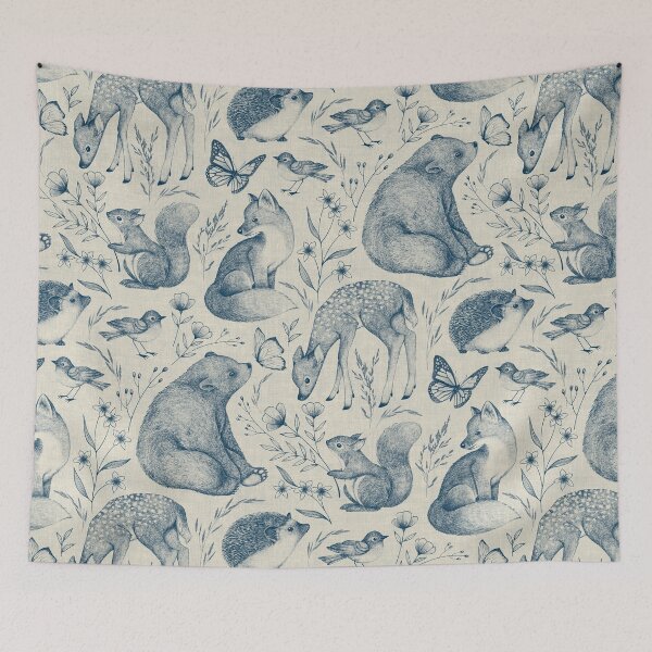 Item preview, Forest Fauna Toile  designed and sold by Perrin Le Feuvre.