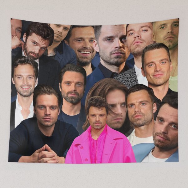 Item preview, Sebastian stan photo collage throw blanket designed and sold by cagslw.