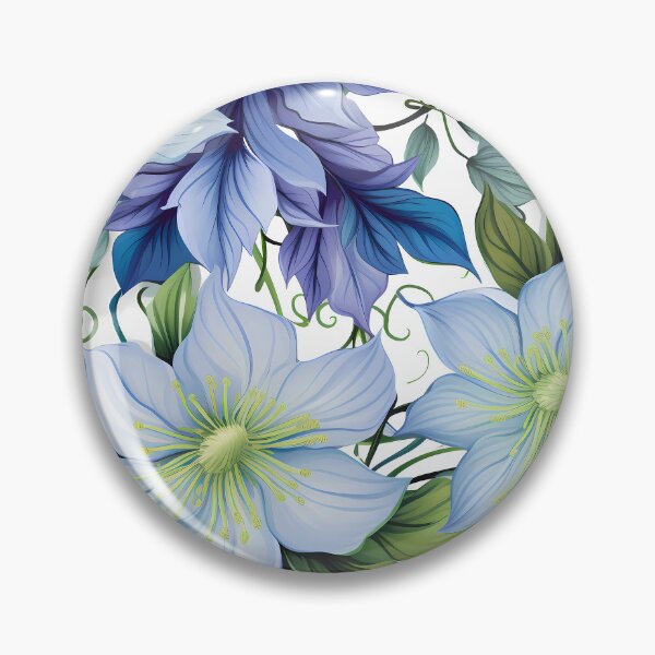 Item preview, Floral Pattern - Clematis designed and sold by MTJ-Mushrooms.