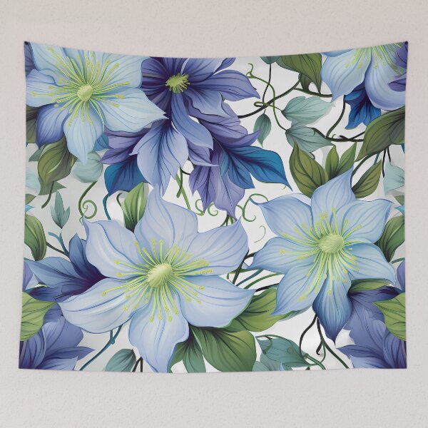 Item preview, Floral Pattern - Clematis designed and sold by MTJ-Mushrooms.