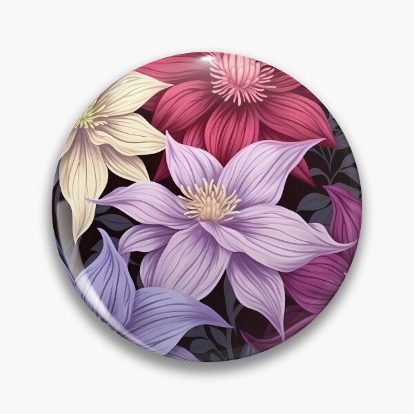 Item preview, Floral Pattern - Clematis designed and sold by MTJ-Mushrooms.