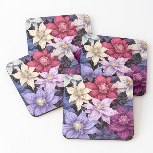 Item preview, Floral Pattern - Clematis designed and sold by MTJ-Mushrooms.