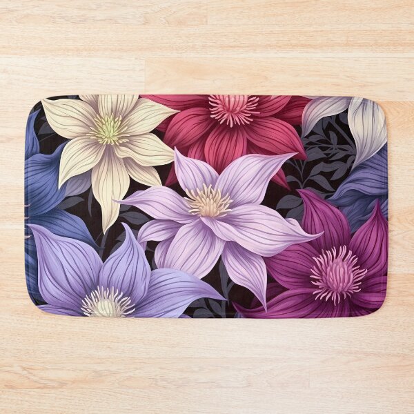 Item preview, Floral Pattern - Clematis designed and sold by MTJ-Mushrooms.