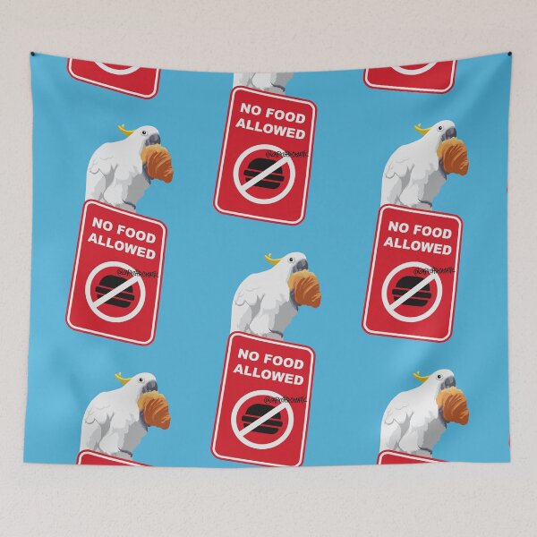 Item preview, Cockatoo and croissant portrait designed and sold by Captain Chromatic.