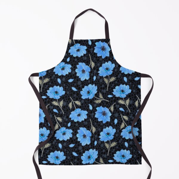 Item preview, Blue anemones on dark background designed and sold by Avisnanna.