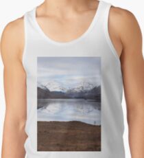 Lake reflecting Scottish Mountains Tank Top