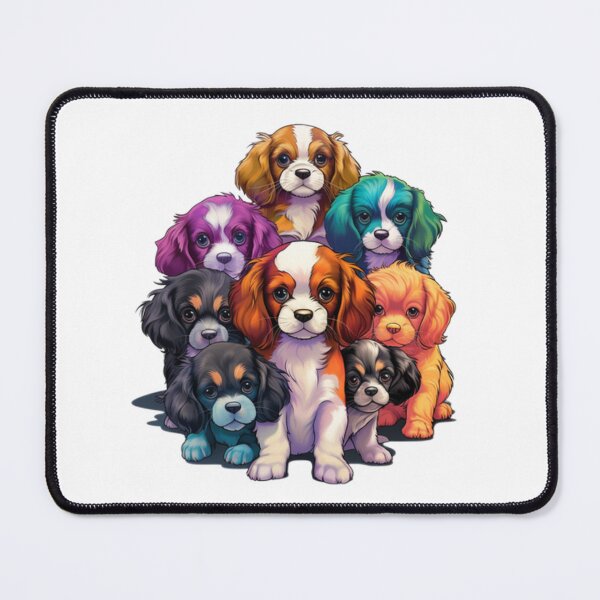 Item preview, Eight Adorable Cavalier King Charles Spaniel Puppies designed and sold by CatDogBin.
