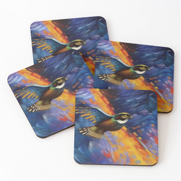 Item preview, Colourful Flying Owl, impasto, Ai Generated Art  designed and sold by ACC .