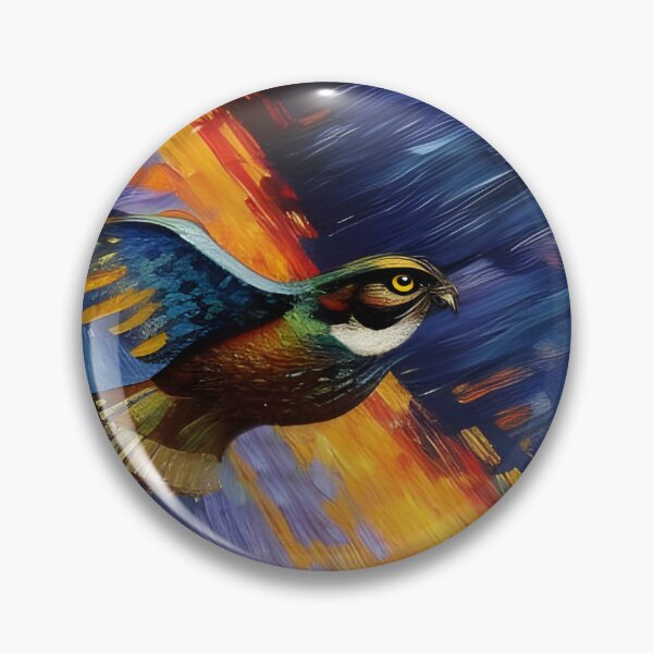Item preview, Colourful Flying Owl, impasto, Ai Generated Art  designed and sold by ACC .