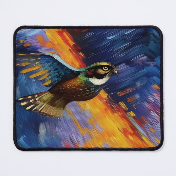 Item preview, Colourful Flying Owl, impasto, Ai Generated Art  designed and sold by ACC .
